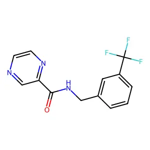 N-(3-(Trifluoromethyl)benzyl)pyrazine-2-carboxamide structure