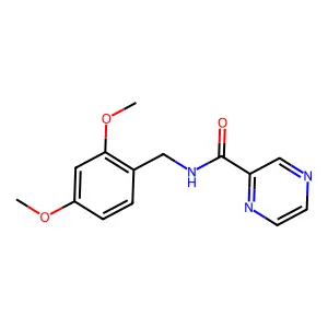 N-(2,4-Dimethoxybenzyl)-2-pyrazinecarboxamide structure