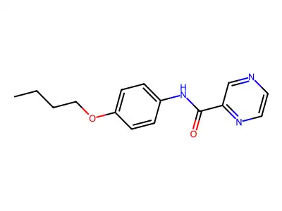 N-(4-butoxyphenyl)pyrazine-2-carboxamide structure