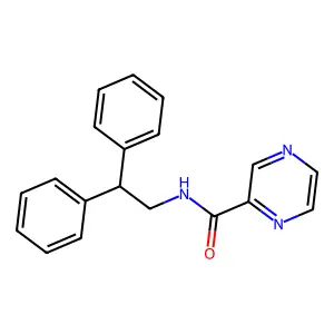 N-(2,2-Diphenylethyl)-2-pyrazinecarboxamide structure