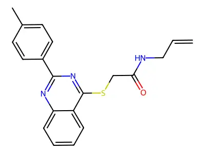 N-Allyl-2-{[2-(4-methylphenyl)-4-quinazolinyl]sulfanyl}acetamide structure