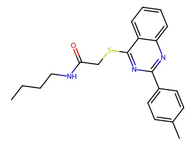 N-Butyl-2-{[2-(4-methylphenyl)-4-quinazolinyl]sulfanyl}acetamide structure