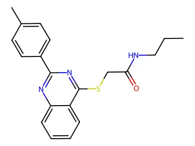 2-{[2-(4-Methylphenyl)-4-quinazolinyl]sulfanyl}-N-propylacetamide structure