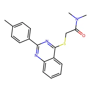 Acetamide,N,N-dimethyl-2-[[2-(4-methylphenyl)-4-quinazolinyl]thio]- structure