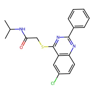 2-[(6-Chloro-2-phenyl-4-quinazolinyl)sulfanyl]-N-isopropylacetamide structure