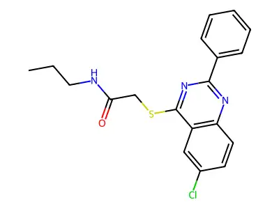 2-[(6-Chloro-2-phenyl-4-quinazolinyl)sulfanyl]-N-propylacetamide structure