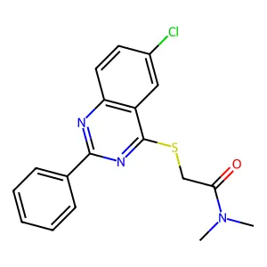 2-(6-Chloro-2-phenylquinazolin-4-ylsulfanyl)-N,N-dimethylacetamide structure