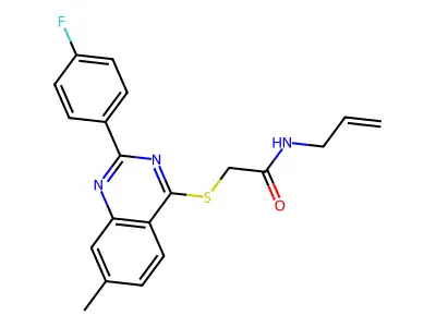 N-Allyl-2-{[2-(4-fluorophenyl)-7-methyl-4-quinazolinyl]sulfanyl}acetamide structure