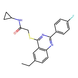 N-Cyclopropyl-2-[[6-Ethyl-2-(4-Fluorophenyl)-4-Quinazolinyl]Thio]-Acetamide structure