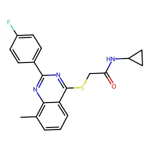 Acetamide,N-cyclopropyl-2-[[2-(4-fluorophenyl)-8-methyl-4-quinazolinyl]thio]- structure