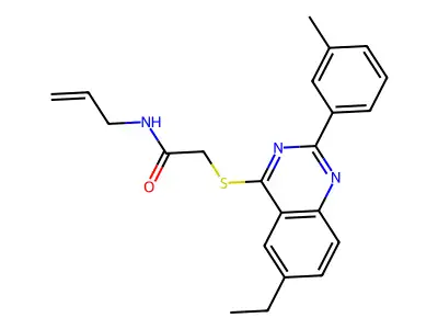 N-Allyl-2-{[6-ethyl-2-(3-methylphenyl)-4-quinazolinyl]sulfanyl}acetamide structure