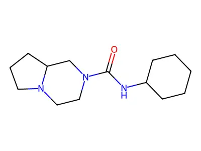 N-Cyclohexylhexahydropyrrolo[1,2-a]pyrazine-2(1H)-carboxamide structure
