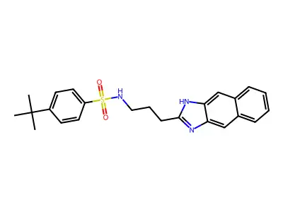 4-tert-Butyl-N-[3-(1H-naphtho[2,3-d]imidazol-2-yl)propyl]benzene-1-sulfonamide structure
