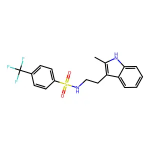 N-[2-(2-methyl-1H-indol-3-yl)ethyl]-4-(trifluoromethyl)benzenesulfonamide structure