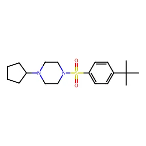 1-(4-tert-Butyl-benzenesulfonyl)-4-cyclopentyl-piperazine structure