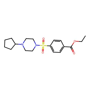 Ethyl 4-(4-cyclopentylpiperazin-1-yl)sulfonylbenzoate structure