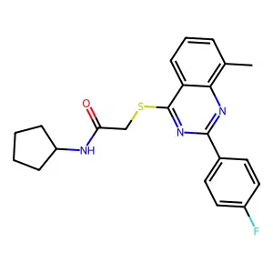 N-Cyclopentyl-2-[[2-(4-Fluorophenyl)-8-Methyl-4-Quinazolinyl]Thio]-Acetamide structure