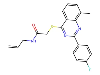 N-Allyl-2-{[2-(4-fluorophenyl)-8-methyl-4-quinazolinyl]sulfanyl}acetamide structure