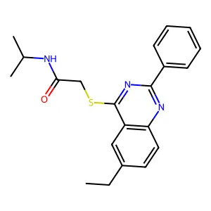 2-[(6-Ethyl-2-phenyl-4-quinazolinyl)sulfanyl]-N-isopropylacetamide structure