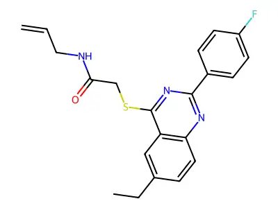 N-Allyl-2-{[6-ethyl-2-(4-fluorophenyl)-4-quinazolinyl]sulfanyl}acetamide structure