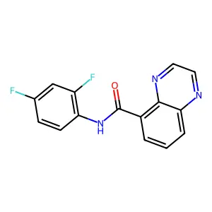 N-(2,4-Difluorophenyl)-5-quinoxalinecarboxamide structure