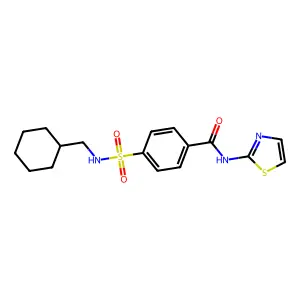 4-(Cyclohexylmethyl-sulfamoyl)-N-thiazol-2-yl-benzamide structure
