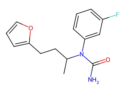 1-(3-Fluoro-phenyl)-3-(3-furan-2-yl-1-methyl-propyl)-urea structure