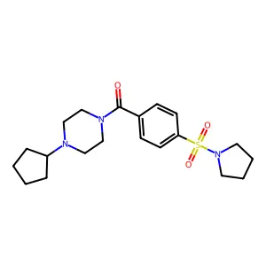 (4-Cyclopentylpiperazin-1-yl)-[4-(pyrrolidine-1-sulfonyl)phenyl]methanone structure