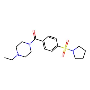 (4-Ethyl-1-piperazinyl)[4-(1-pyrrolidinylsulfonyl)phenyl]methanone structure