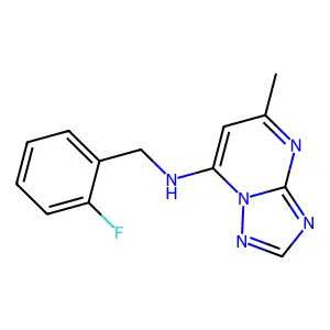 N-[(2-fluorophenyl)methyl]-5-methyl-[1,2,4]triazolo[1,5-a]pyrimidin-7-amine structure