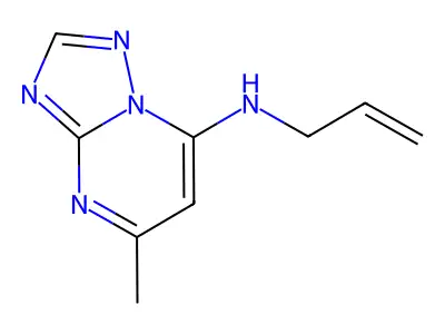 5-methyl-N-prop-2-enyl-[1,2,4]triazolo[1,5-a]pyrimidin-7-amine structure