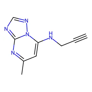 5-methyl-N-(prop-2-yn-1-yl)-[1,2,4]triazolo[1,5-a]pyrimidin-7-amine structure