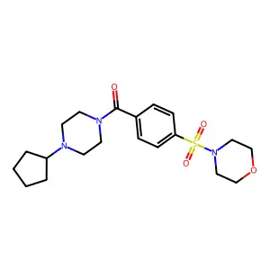 (4-Cyclopentylpiperazin-1-yl)-(4-morpholin-4-ylsulfonylphenyl)methanone structure