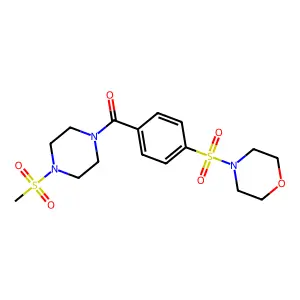(4-Methylsulfonylpiperazin-1-yl)-(4-morpholin-4-ylsulfonylphenyl)methanone structure
