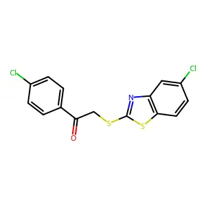 Ethanone, 2-[(5-chloro-2-benzothiazolyl)thio]-1-(4-chlorophenyl)- structure