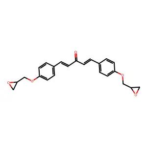 1,5-Bis(4-(2,3-epoxypropyloxy)phenyl)penta-1,4-dien-3-one structure