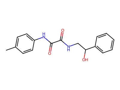 N~1~-(2-hydroxy-2-phenylethyl)-N~2~-(4-methylphenyl)ethanediamide structure