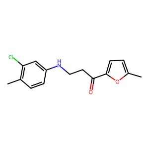 3-(3-Chloro-4-methylanilino)-1-(5-methylfuran-2-yl)propan-1-one structure