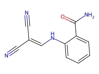 2-(2,2-Dicyanoethenylamino)benzamide structure
