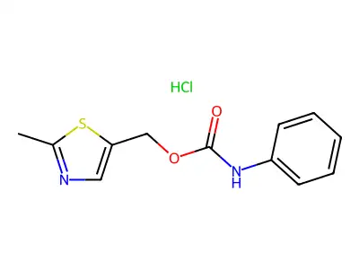 5-Thiazolemethanol, 2-methyl-, phenylcarbamate (ester), monohydrochloride structure