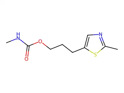 5-Thiazolepropanol, 2-methyl-, methylcarbamate (ester) structure