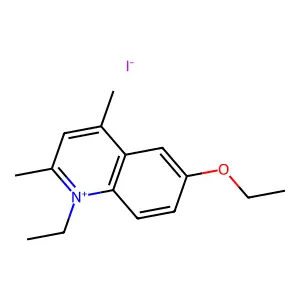 Quinolinium, 6-ethoxy-1-ethyl-2,4-dimethyl-, iodide (1:1) structure