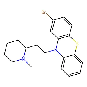 Phenothiazine, 2-bromo-10-(2-(1-methyl-2-piperidyl)ethyl)- structure