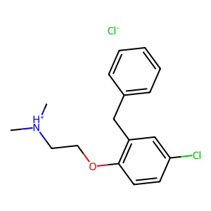 2-(2-Benzyl-4-chlorophenoxy)-N,N-dimethylethan-1-amine--hydrogen chloride (1/1) structure