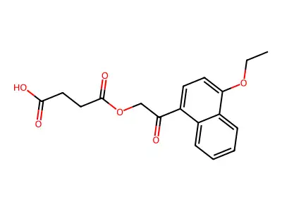 Succinic acid, (4-ethoxy-1-naphthylcarbonylmethyl) ester structure