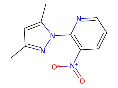 2-(3,5-Dimethyl-1H-pyrazol-1-yl)-3-nitropyridine structure