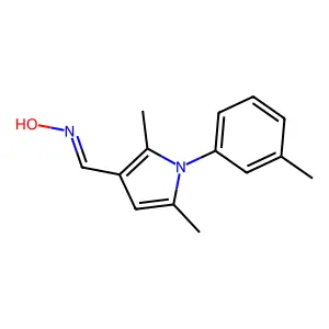 N-[[2,5-dimethyl-1-(3-methylphenyl)pyrrol-3-yl]methylidene]hydroxylamine structure
