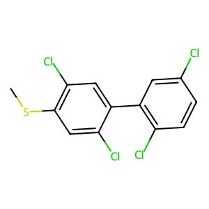 2,5,2',5'-Tetrachloro-4-methylthiobiphenyl structure
