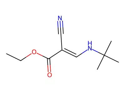 Ethyl 3-(tert-butylamino)-2-cyano-prop-2-enoate structure
