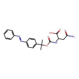 4-amino-4-oxo-2-[2-(4-phenyldiazenylphenyl)propan-2-yloxycarbonylamino]butanoic acid structure